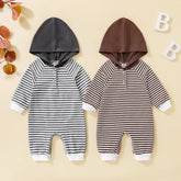 Baby Hooded Striped Romper