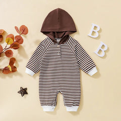 Baby Hooded Striped Romper