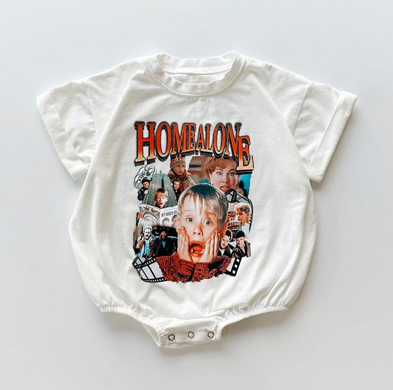 Baby Home Alone Print Romper