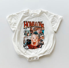 Baby Home Alone Print Romper