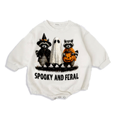baby halloween print romper