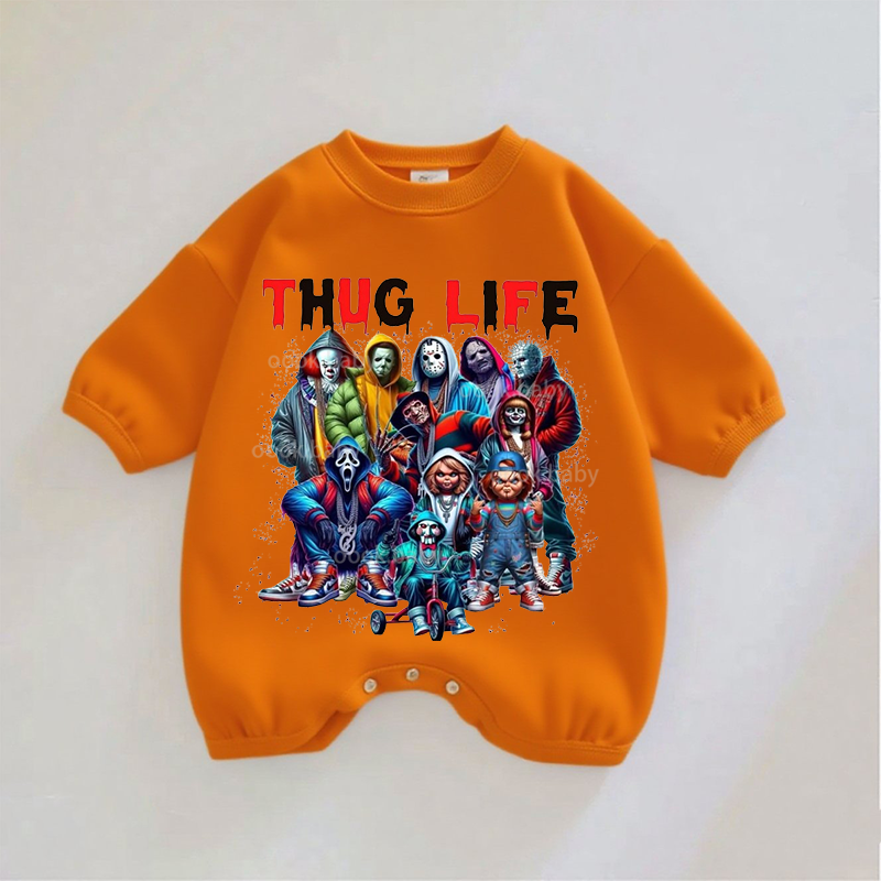 Thug Life Baby Print Romper
