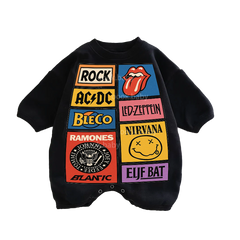 Baby Rock print Romper