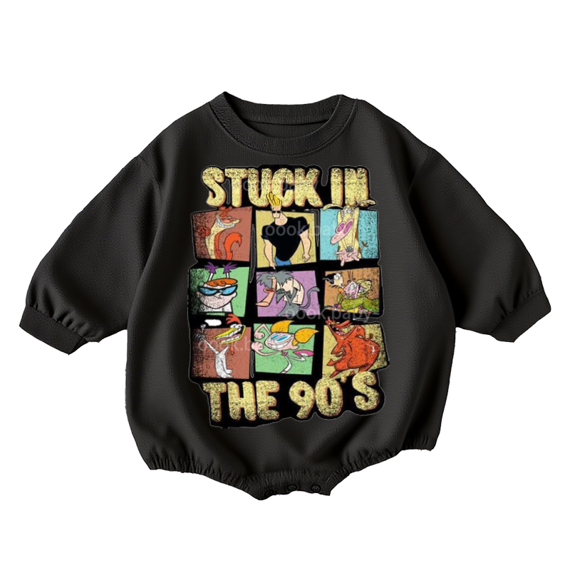 Struck In The 90's print Romper