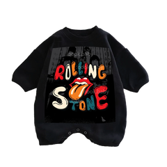 Baby Rolling Stones print Romper