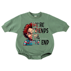 Baby we're Friends Print Romper