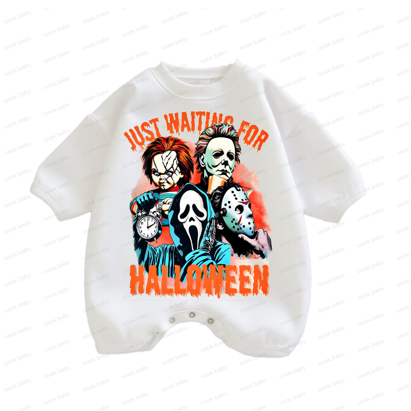 Baby Just Waiting For Halloween Print Romper