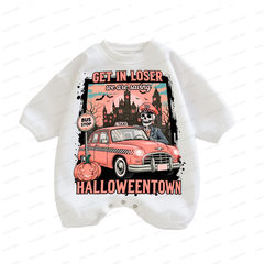 Baby Get In Loser Halloween Print Romper