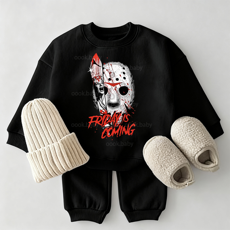 2-piece of Baby F is Coming Print Set