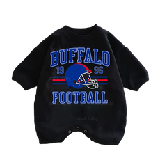 Baby Buffalo Football Print Romper