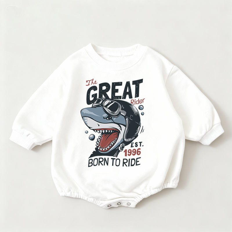 Baby The Great Rider Print Romper