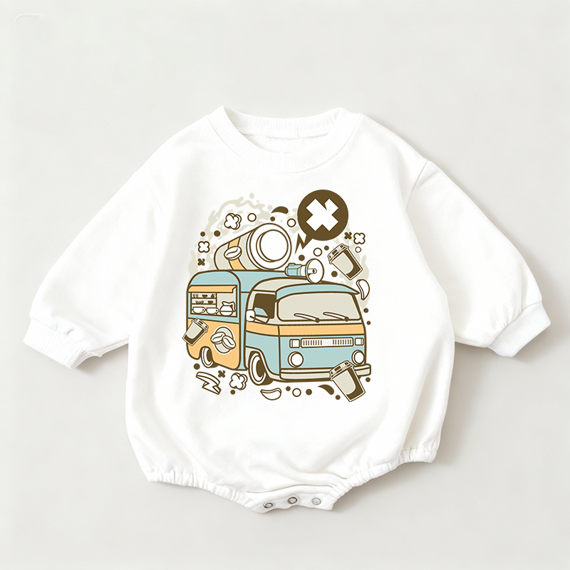Baby Catering Truck Print Romper