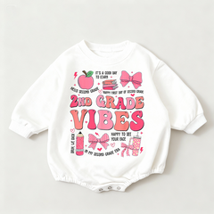 Baby 2nd grade vibes Print Romper