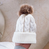 Baby Solid Pompon Kintted Hat