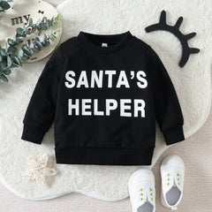 SANTA BABY Christmas Print Top