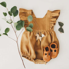 Baby Solid Color Seeveless Bodysuit
