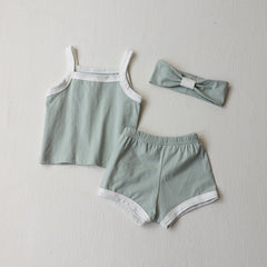 3-Piece Baby Solid Color Suit