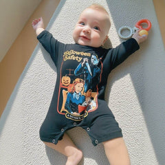 Halloween Safety Print Romper