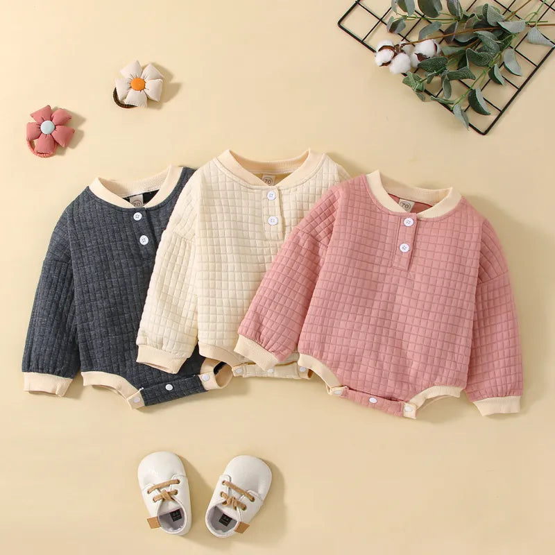 Baby pure color Casual Bodysuit
