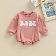 Baby Solid Color Round Neck Bodysuit