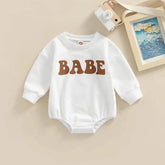 Baby Solid Color Round Neck Bodysuit