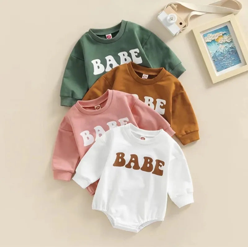 Baby Solid Color Round Neck Bodysuit