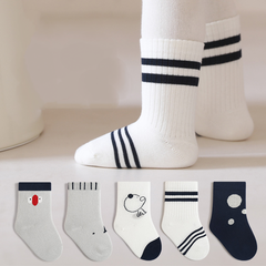 Baby cotton socks cute cartoon striped socks