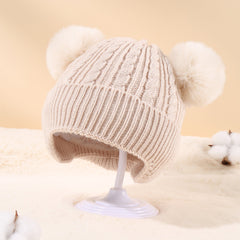 Baby Double Ball Knit Hat