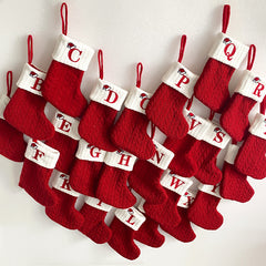 Christmas Knitted Stocking Gift Bag