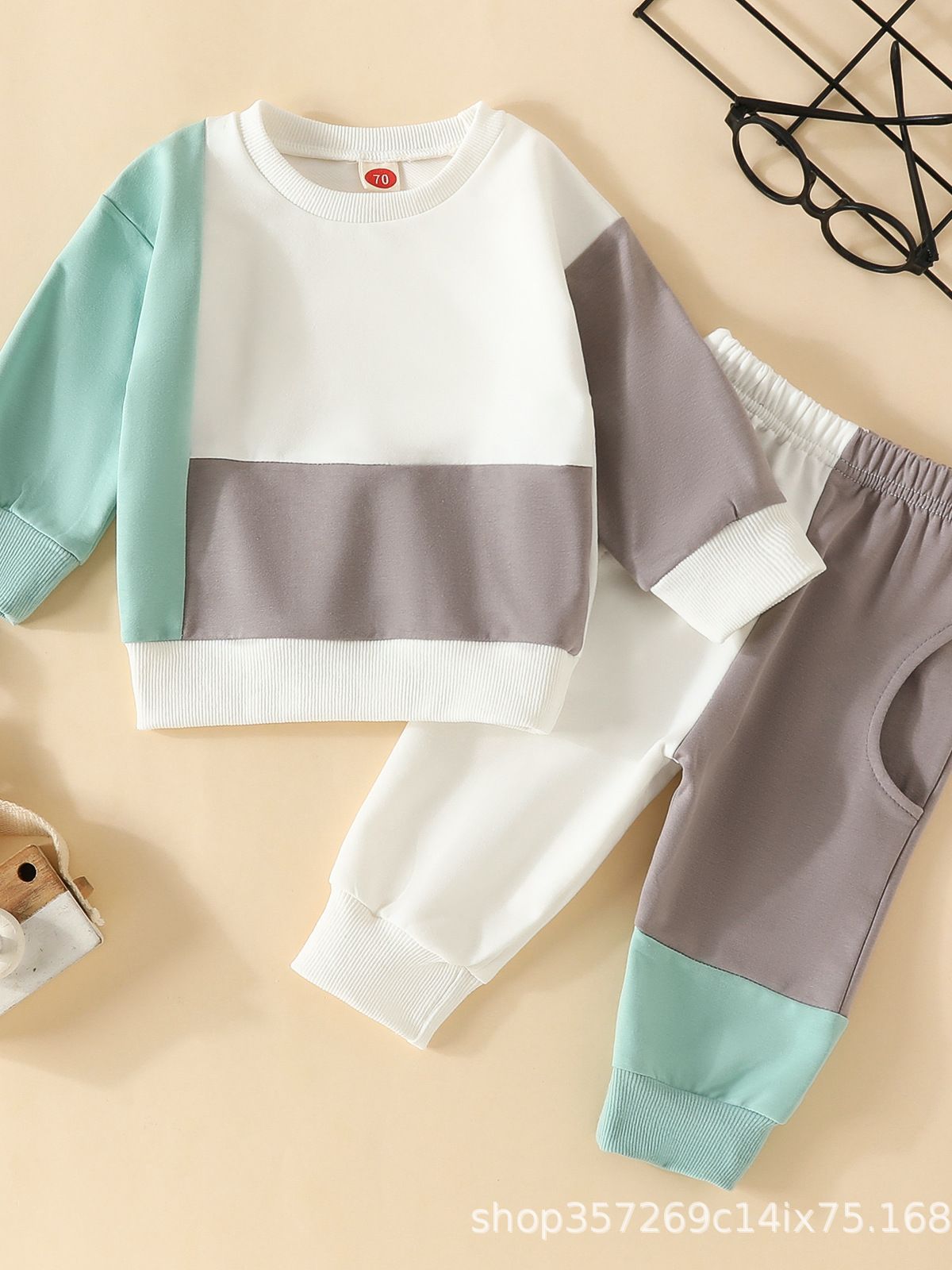 Baby Color Matching Casual Suit