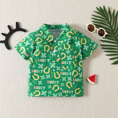 Baby St. Patrick's Day Clover Print Top