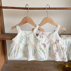 2-Piece Baby Flower Print Set