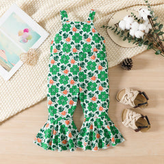 Baby St. Patrick's Day Clover Print romper