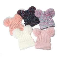 Baby Double Ball Knitted Hat