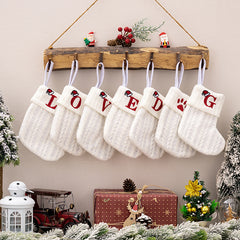 Christmas Knitted Stocking Gift Bag