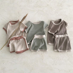 2-Piece Baby Solid Color Casual Suit