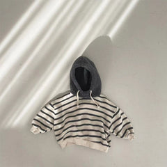 Baby Striped Hooded Bodysuit