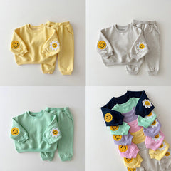 2pcs Baby Smiley Casual Set