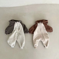 Baby Hooded Zipper Romper