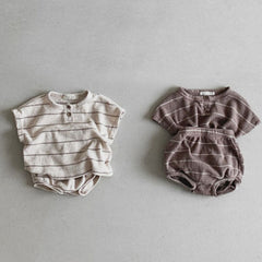 2-Piece Baby Stripes Print Set