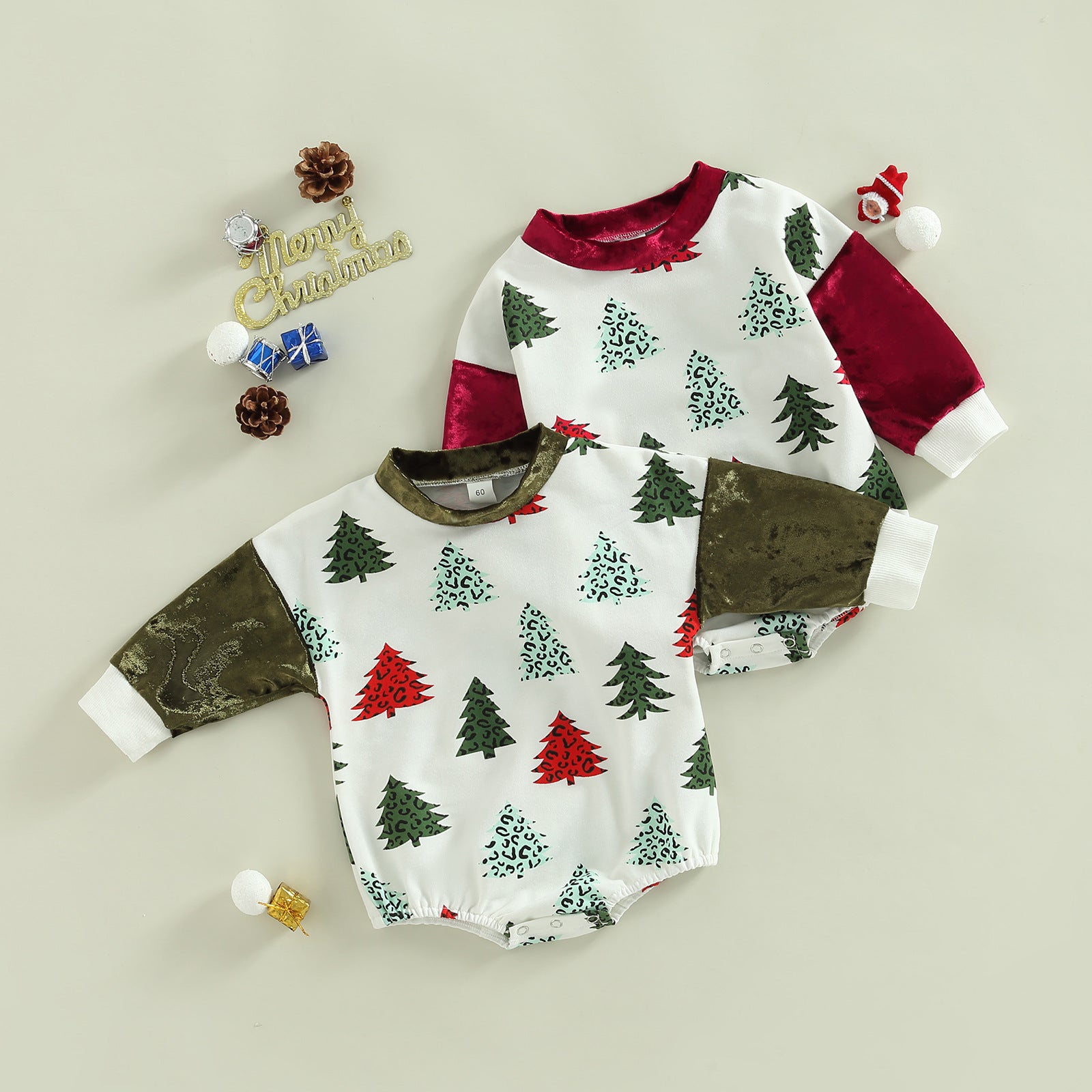 Baby Christmas Print Romper