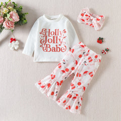 Baby Holly Jolly Babe Print Romper