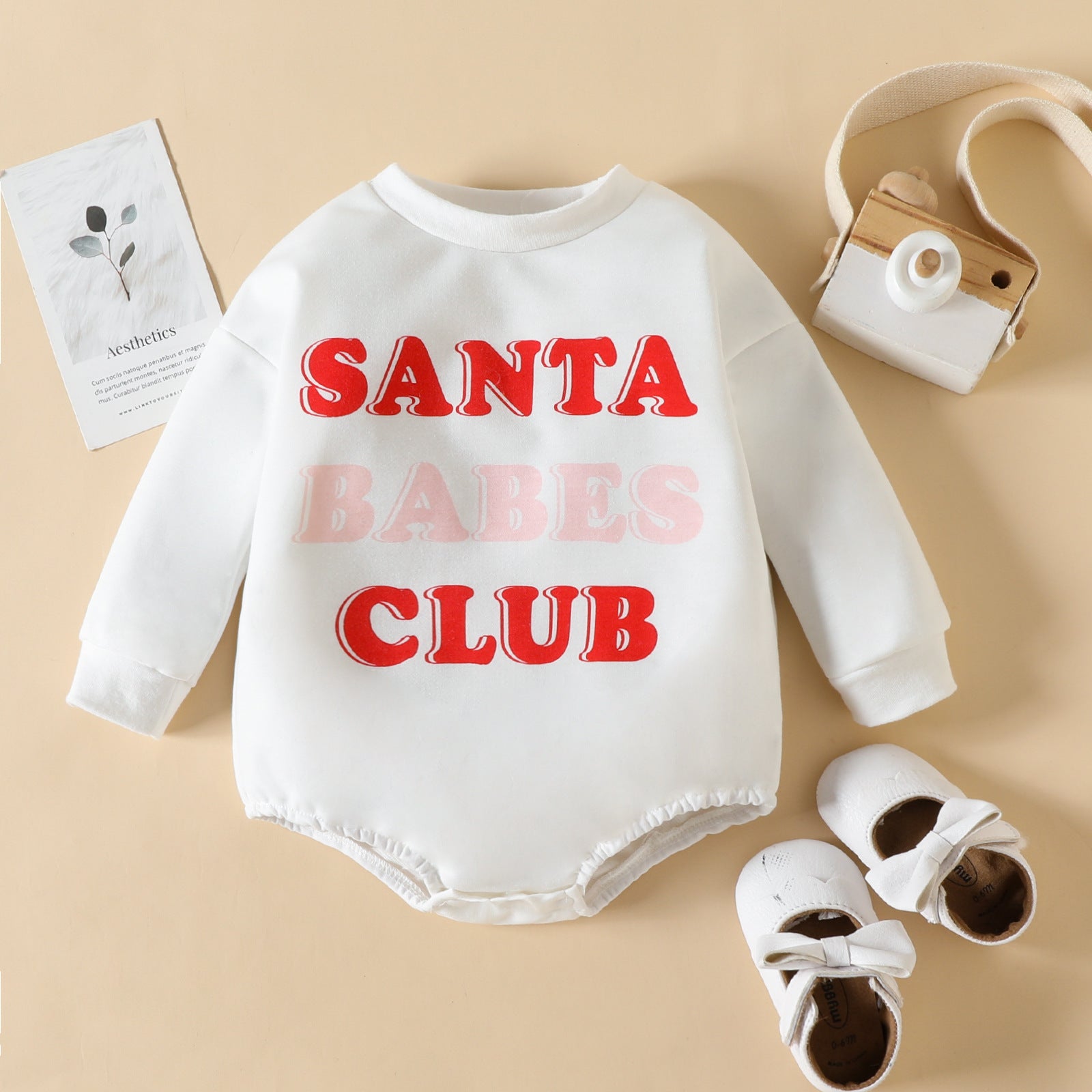 Baby SANTA BABES CLUB Christmas  Romper