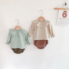 2-Piece Baby Plaid Print Set