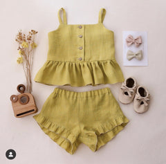 2 Piece Baby Solid Color Suit