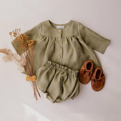 2 Piece Baby Solid Color Suit