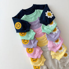 2pcs Baby Smiley Casual Set