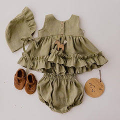 2 Piece Baby Solid Color Suit