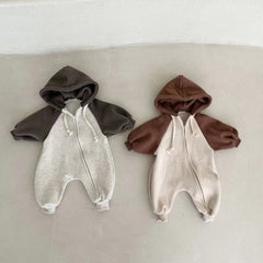 Baby Hooded Zipper Romper