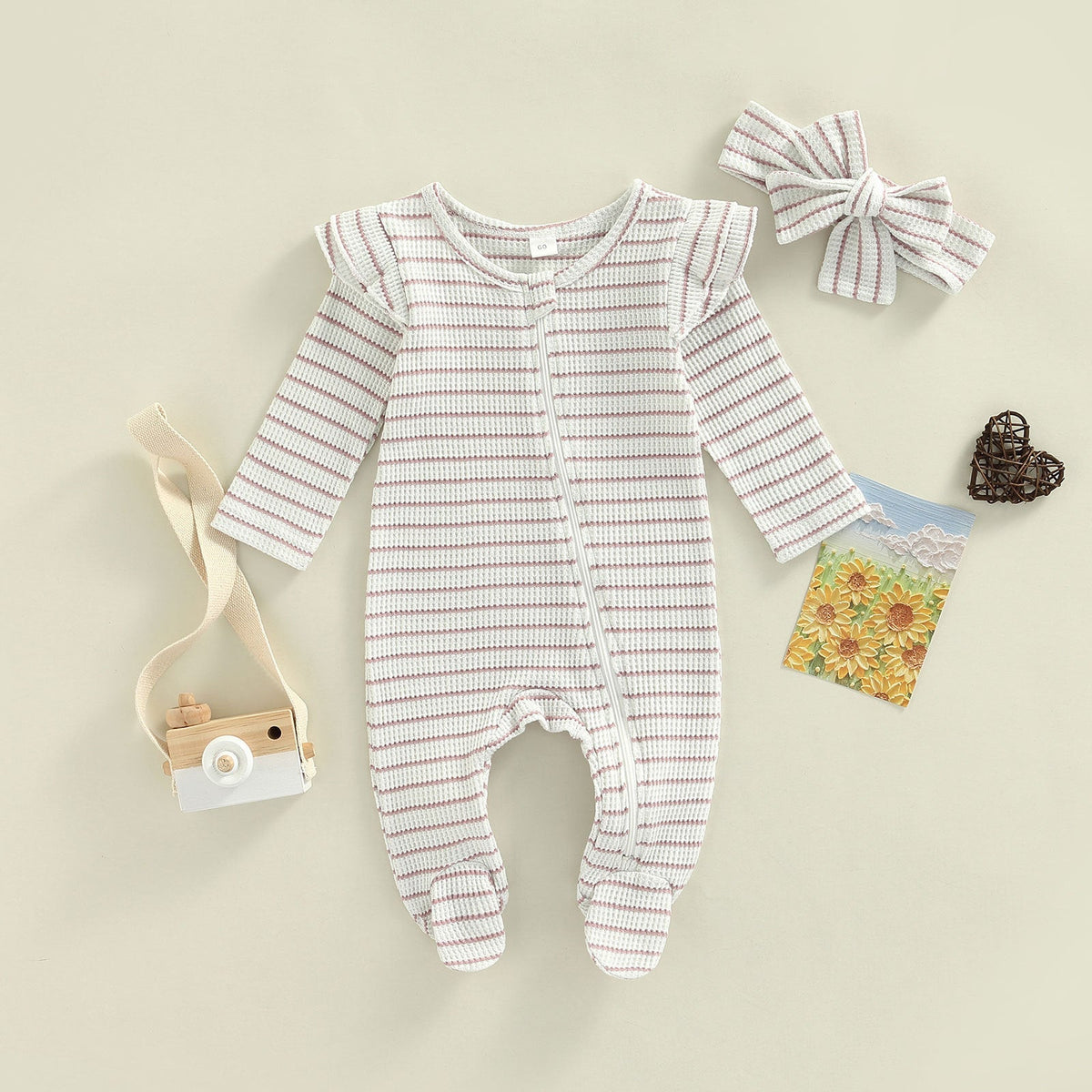 Baby Striped Print Romper